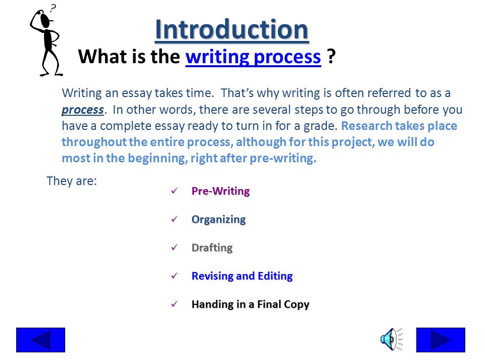 Steps to writing a process paper